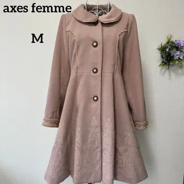 [ axes femme ] 밑단 자수 롱 코트