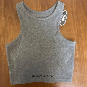 VERSIONOFYOU 모크 그레이 브라 탱크탑