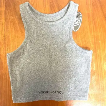 VERSIONOFYOU 모크 그레이 브라 탱크탑
