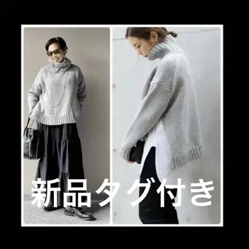 택 포함 새상품 에이트 터틀넥 니트 베르메이유 페예나 리브