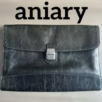aniary 블랙 가죽 클러치백