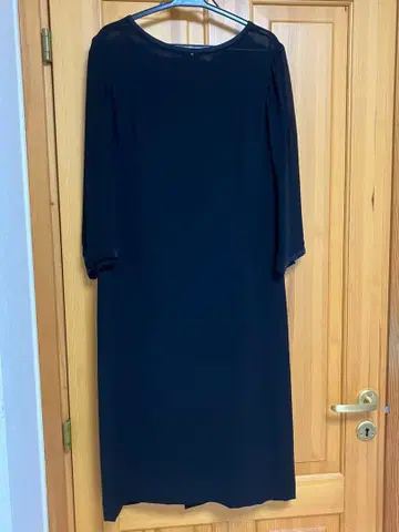 IGIN, BLACK BY MOUSSY 7부 소매 A라인 블랙 원피스