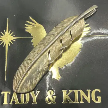 새상품급 타디&킹 플레인 페더 LL 금 도금 가공 (일부 벗겨짐 있음)