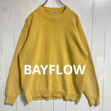 BAYFLOW 워시 가공 크루넥 풀오버 티셔츠 L 사이즈