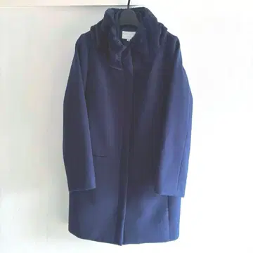 다크 네이비 롱 코트