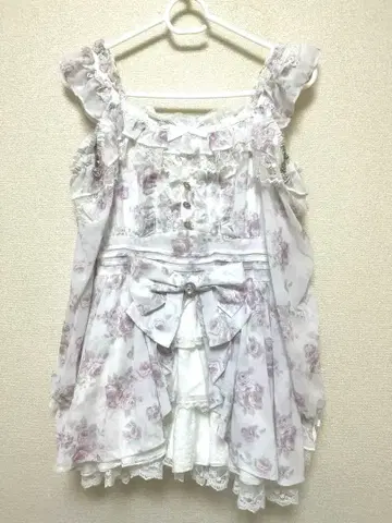 LIZLISA 로즈 리본 쉬폰 셋업