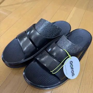 OOFOS 블랙 컴포트 샌들 11(28cm)