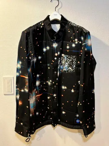 sacai spacey 20-02431M NASA STAR 프린트 블루종
