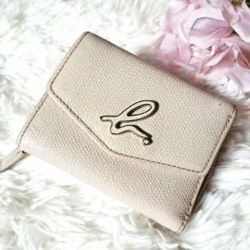 [ 고품질 ] agnes b. 3단 폴더형 지갑 빅 로고 컴팩트 지갑