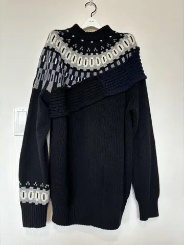 sacai 21-02610M 울 니트 풀오버 노르딕