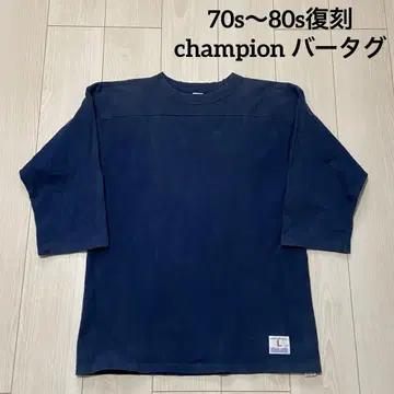 70s~80s 복각 champion 바터택 일본제 7부 소매 풋볼 셔츠
