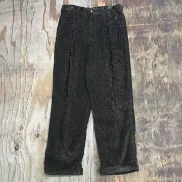 Dockers 코듀로이 배기 팬츠 와이드 브라운 굵은 폭 2턱