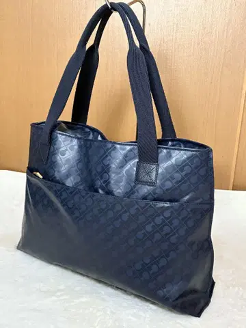 게라르디니 소프티 토트백 A4 대응 네이비 골드 금장 장식