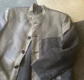 ISSEY MIYAKE MEN 스탠드 카라 자켓 그레이