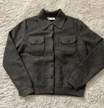 zara 무지 폴로 넥 니트 자켓