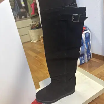 블랙스 스웨이드 롱 부츠