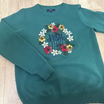 캘러웨이 꽃무늬 자수 크루넥 트레이닝복 M