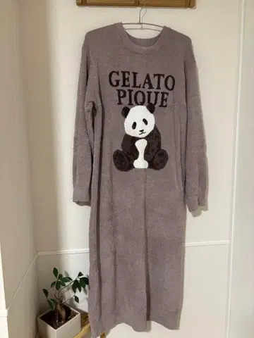 새상품급*GELATO PIQUE/팬더 자수 롱 원피스