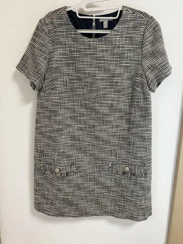 H&M 트위드 반팔 원피스 여성용
