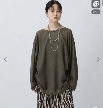 렙심 2way 드로스트 튜닉 시착만 한 상품 택 포함 카키 브라운