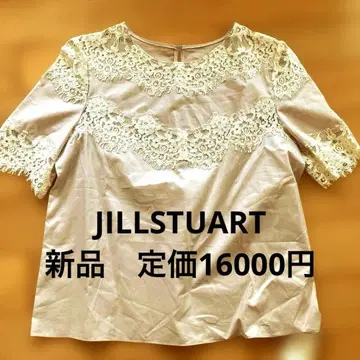 질 스튜어트 반팔 블라우스 새상품 정가 16000엔 레이스 핑크