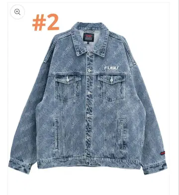 XL 후부 PATTERN DENIM JACKET/패턴 데님 자켓 로고