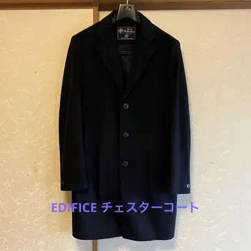 EDIFICE 네이비 체스터 코트