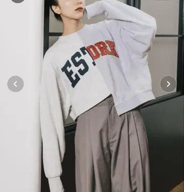 프릭스스토어 로고 크롭 맨투맨