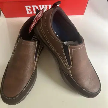 새상품 EDWIN 브라운 슬립온