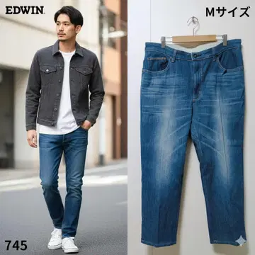에드윈 데님 팬츠 청바지 스트레이트 빈티지 가공 남성용 새상품급