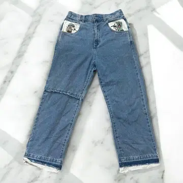 [ 타임세일 ] Left Alone 라이트 블루 데님 팬츠