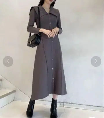 SNIDEL 빅 칼라 홀 원피스