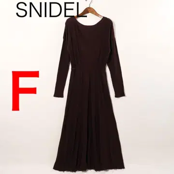 H3091-122 스나이델 라운드넥 백 오픈 리브 롱 원피스