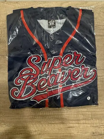 Super Beaver 슈퍼 비버 베이스볼 T셔츠 네이비 XL