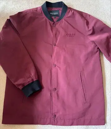 GUESS 버건디 나일론 자켓 M 사이즈