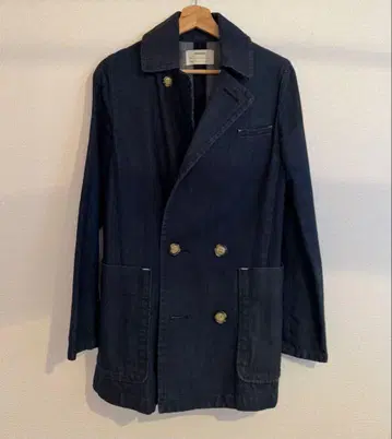 MOUSSY 다크 블루 더블 브레스트 자켓