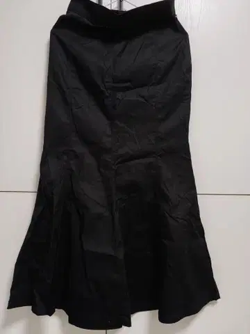 블랙 플레어 롱 스커트