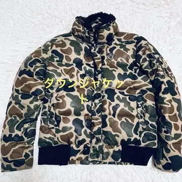 다운 자켓 골프 카모 패턴 자켓 플리스 안감 부착 남성용 XL