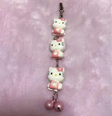 가로 키티 카오하나 3단 스트랩 헤이세이 레트로 족자 헬로키티 산리오