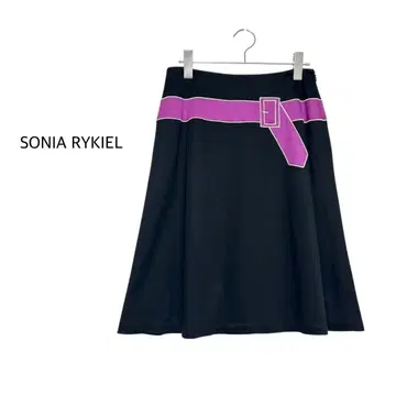 미사용 SONIA RYKIEL 벨트풍 미니 스커트 사다리꼴 38