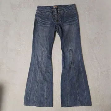 SWEET CAMEL 부츠컷 플레어 데님 얕은 밑위 블루 M