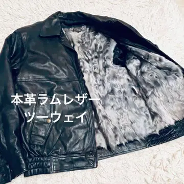 투웨이 가죽 자켓 블랙 퍼 안감 남성용 M