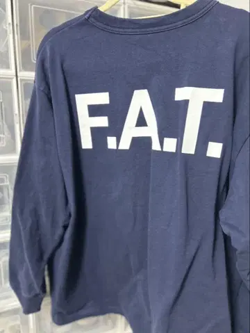 FAT TITCH 네이비 긴팔 티셔츠