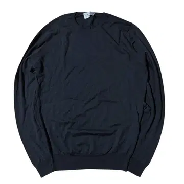 새상품급 JOHN SMEDLEY 영국제 30G 크루넥 니트 블랙 M
