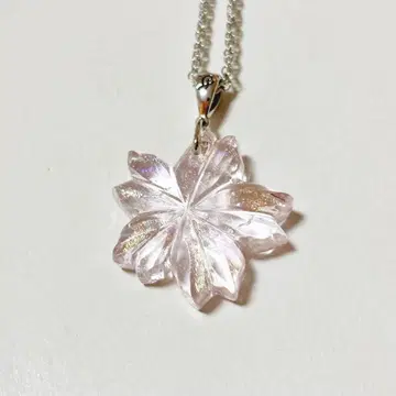 유리 벚꽃 펜던트