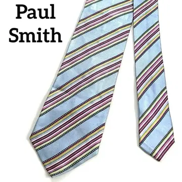 Paul Smith 폴스미스 넥타이 스트라이프 광택 블루 계열