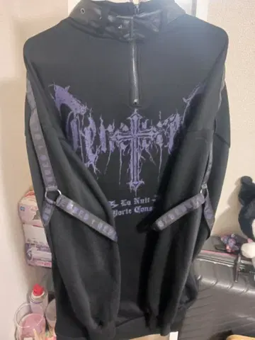 택 포함 새상품 noemi 노에미 오버 사이즈 벨트 속기모 롱T 지뢰계