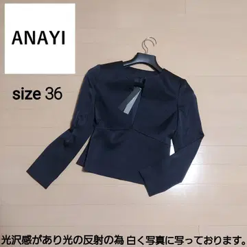새상품 ANAYI 노카라 자켓 네이비 일본제 36