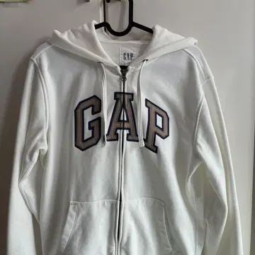 GAP 화이트 집업 후드티 (얼룩 있음)