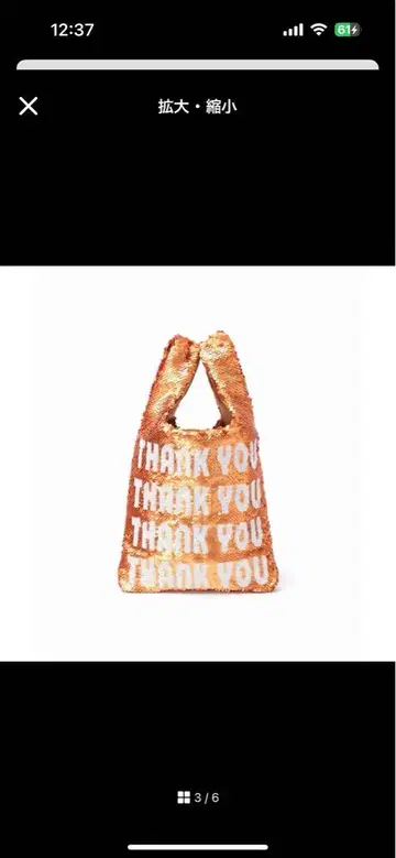 FRAMeWORK BALMYDAYS 별주 THANK YOU 스팽글 백